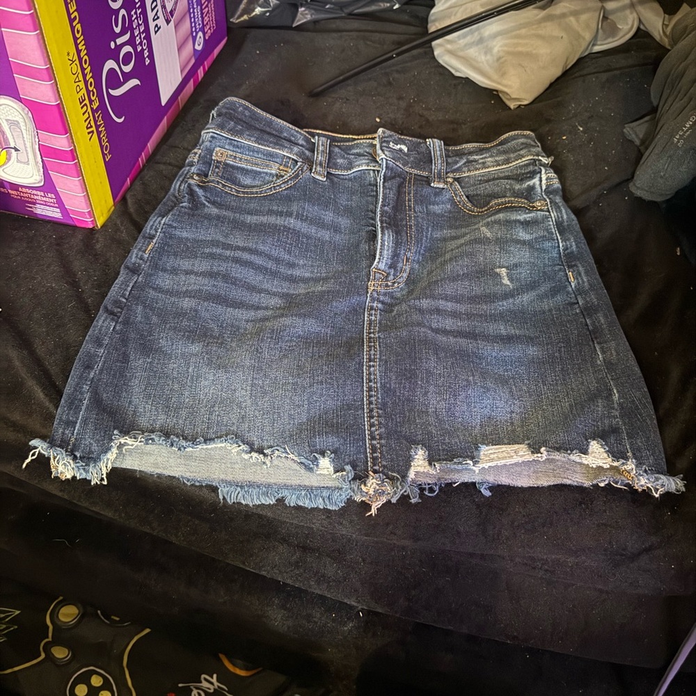 American Eagle Outfitters Blue Mini Skirt Casual